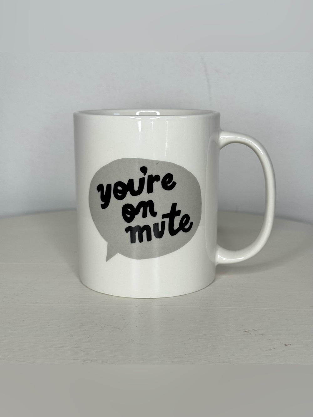Room Essentials 'You're On Mute' Friendly Coffee Mug Tea Cup Stoneware